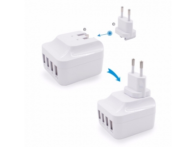 Ennotek 4-Port USB Travel Wall Charger (6.8 Amp)