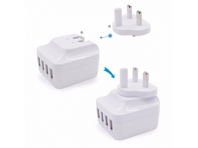 Ennotek 4-Port USB Travel Wall Charger (6.8 Amp)