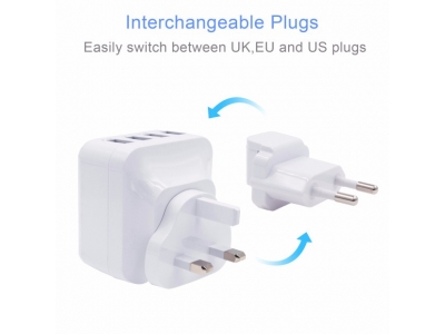 Ennotek 4-Port USB Travel Wall Charger (6.8 Amp)