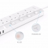 Ennotek 1.8 m 4-Way Individually Switched Surge Protected Extension Lead with 5 x 2.4A USB Charger Ports