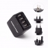 USB Charger - Ennotek® 34W 4-Port USB Wall Charger with Interchangeable UK / EU / US / AUS Plugs for Mobile Phones and Tablets including iPhone, iPad, Samsung Galaxy, and more - Black