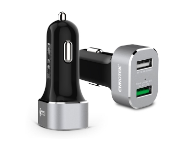 Ennotek® IP4C-17 Dual Port Car Charger with One Quick Charge