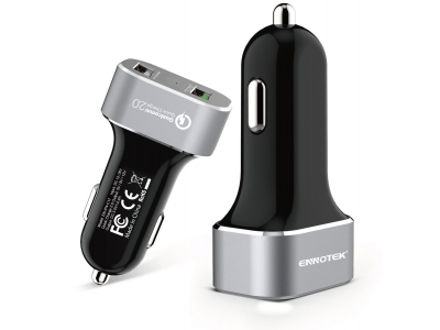 Ennotek® IP4C-17 Dual Port Car Charger with One Quick Charge