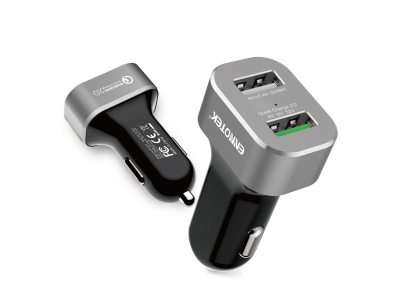 Ennotek® IP4C-17 Dual Port Car Charger with One Quick Charge