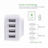 USB Charger - Ennotek® 34W 4-Port USB Wall Charger with Interchangeable UK / EU / US / AUS Plugs for Mobile Phones and Tablets including iPhone, iPad, Samsung Galaxy, and mo