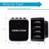 USB Charger - Ennotek® 34W 4-Port USB Wall Charger with Interchangeable UK / EU / US / AUS Plugs for Mobile Phones and Tablets including iPhone, iPad, Samsung Galaxy, and more - Black